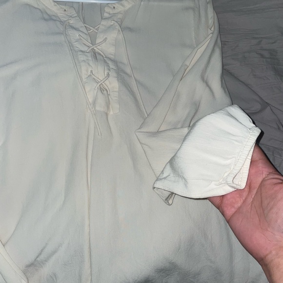 NWOT Loft  lace up top - Picture 3 of 4